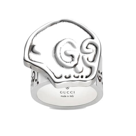 gucci silver skull ring|gucci ghost ring dupe.